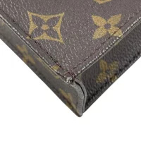 Louis Vuitton Sac Plat Shoulder Bag Leather Monogram Pochette Handbag main image 9